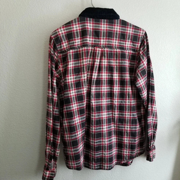 Vintage Bobbie Brooks Womens Button-Up Shirt Top L Cotton Plaid Long Sleeve - Picture 2 of 5
